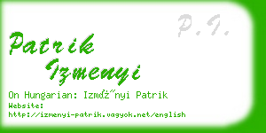 patrik izmenyi business card